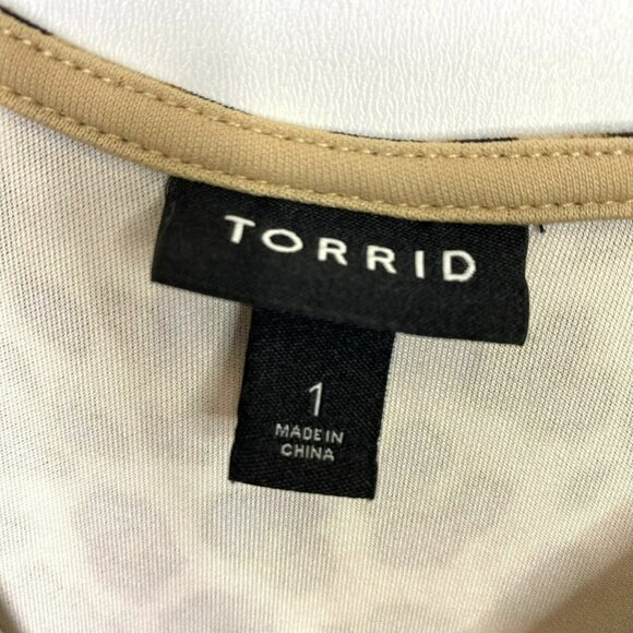 TORRID Dress Plus Size 1X Animal Print Sleeveless Pockets A-Line Sweatheart - Picture 4 of 4